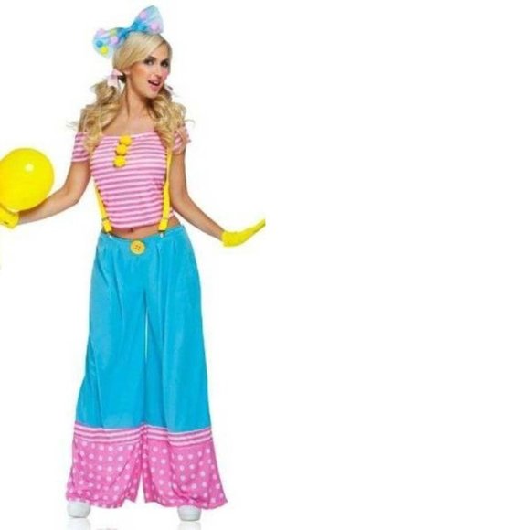 Womens Sexy Floppie The Clown Halloween Costume- S